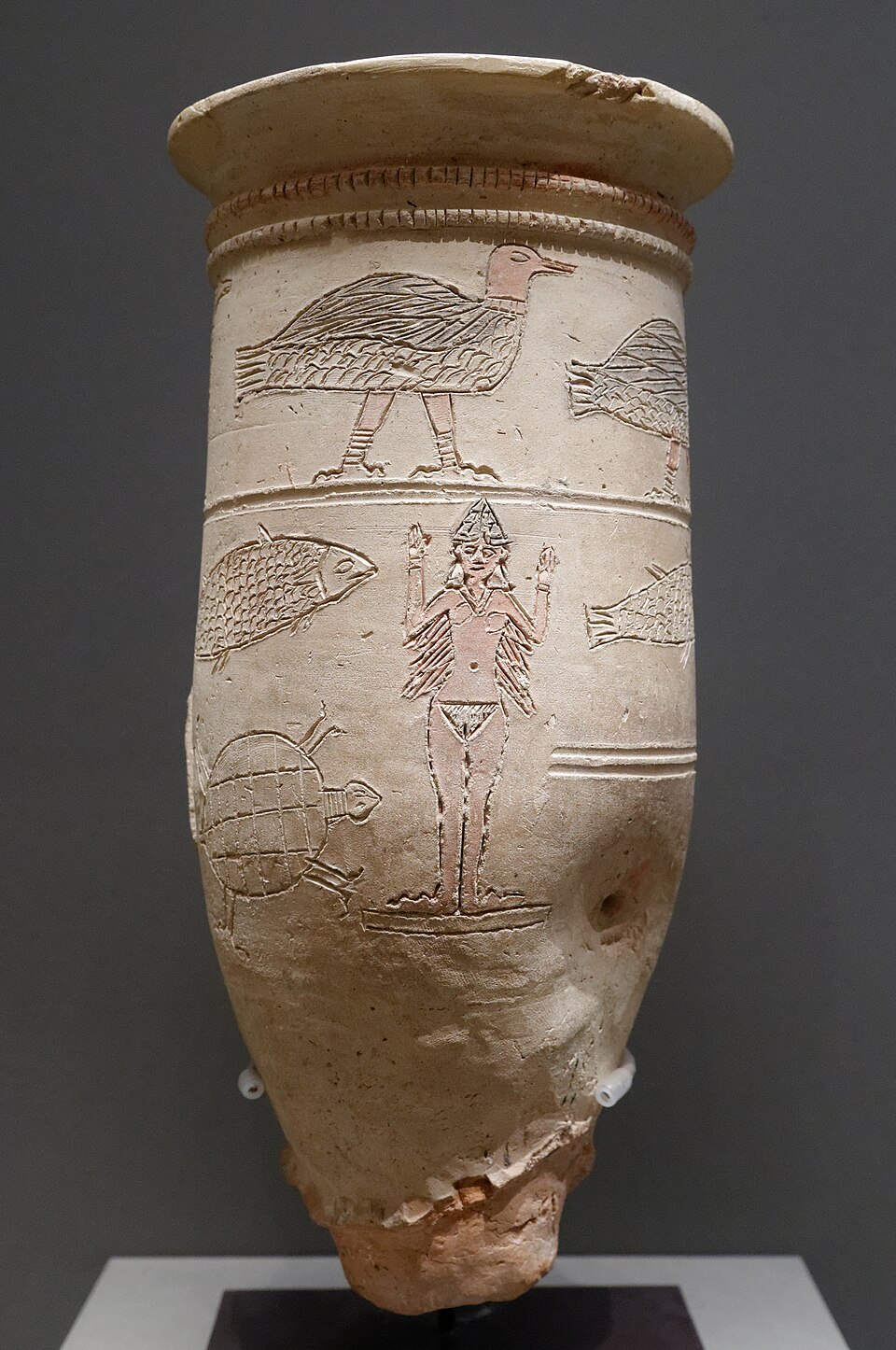Ancient Mesopotamian vase associated with Ishtar